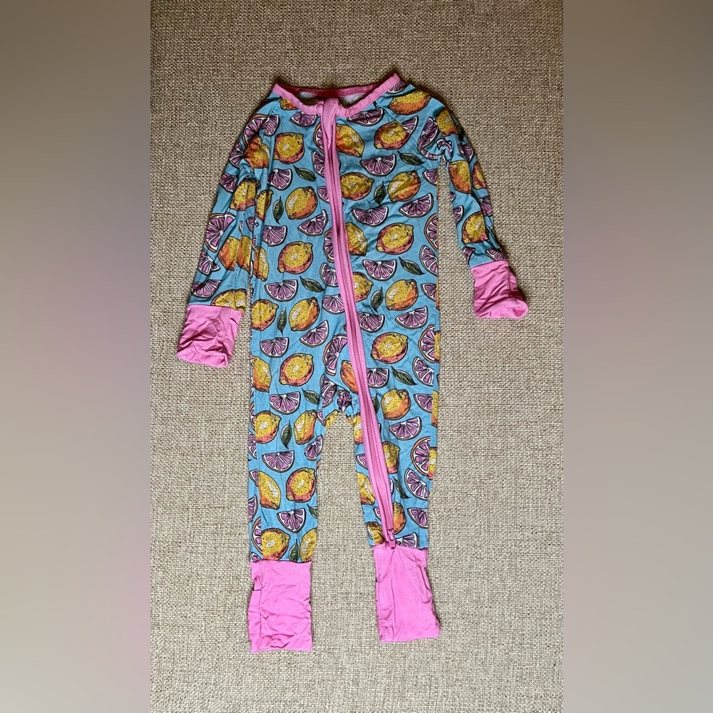 Little One Shop Bamboo Pink Lemonade Convertible Romper 3-6 Months